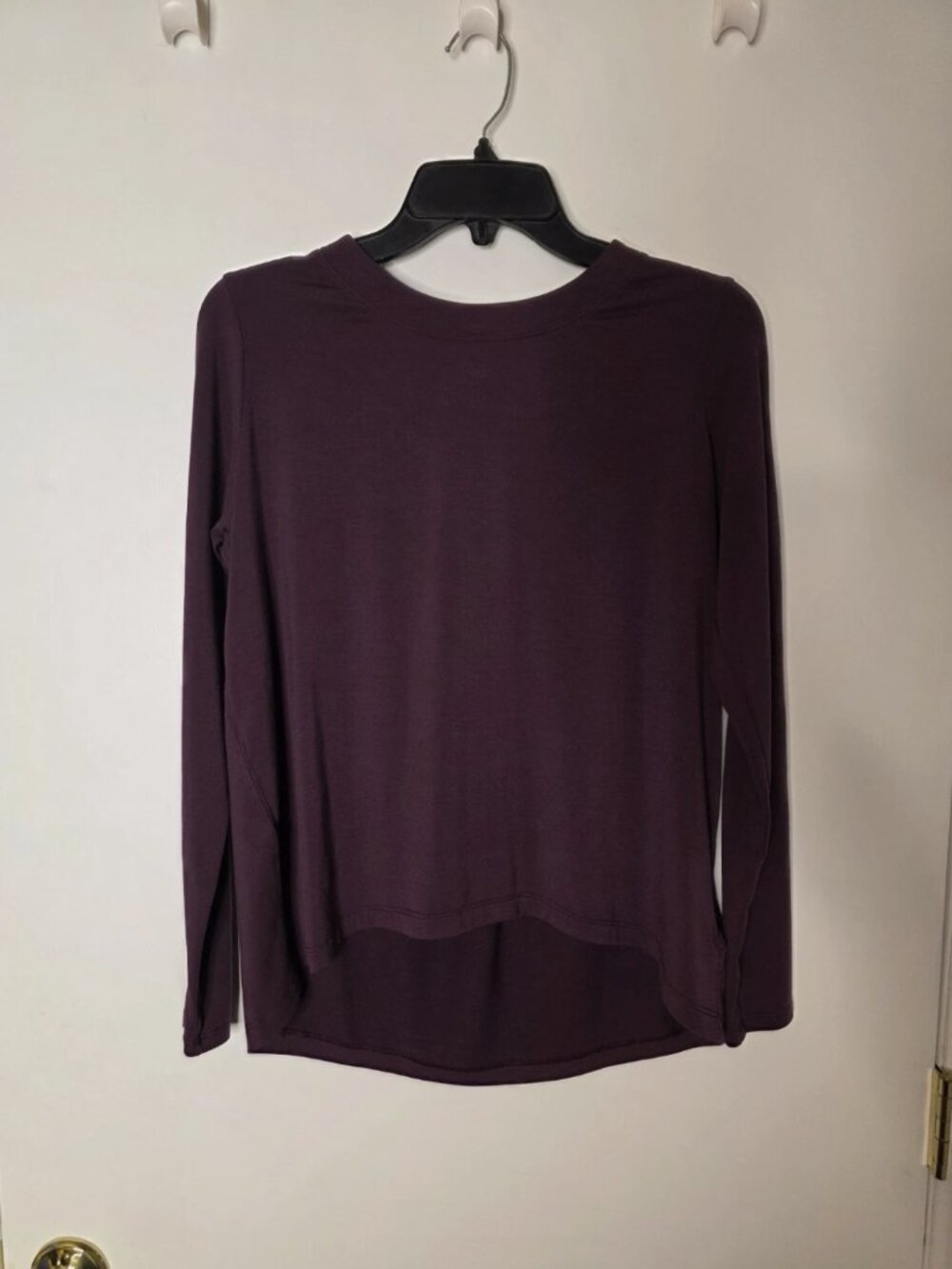 Athleta -High Low Long Sleeve Top - Purple - XXS - Pre Owned